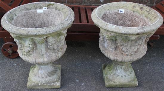 Pair of garden urns